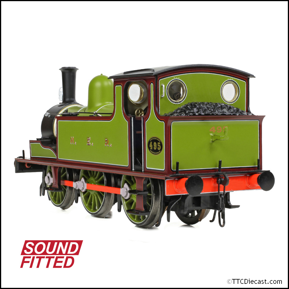 Bachmann 31-065SF NER E Tank 495 NER Lined Green & Maroon (DCC SOUND) OO Gauge *PRE ORDER £237.96*