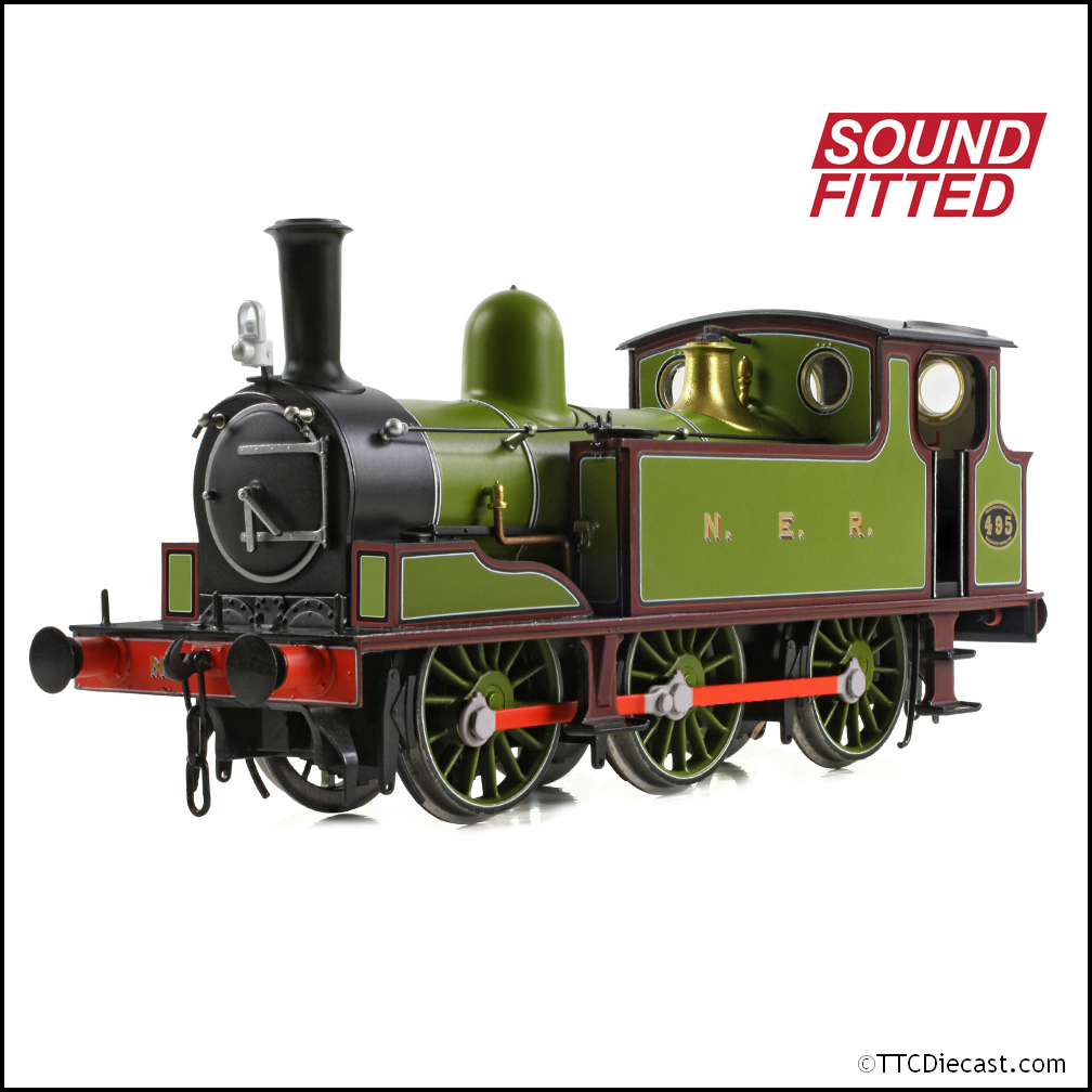 Bachmann 31-065SF NER E Tank 495 NER Lined Green & Maroon (DCC SOUND) OO Gauge *PRE ORDER £237.96*