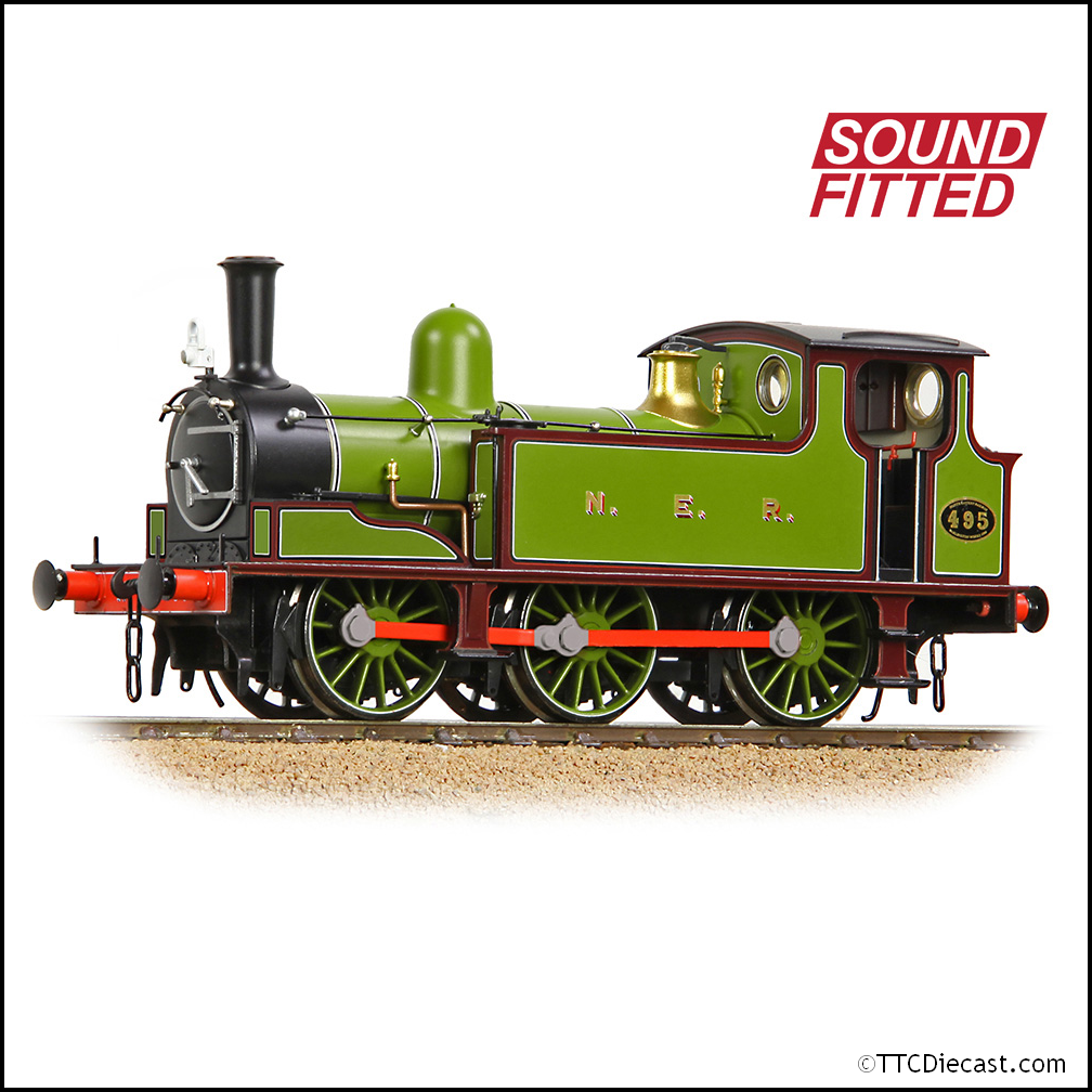 Bachmann 31-065SF NER E Tank 495 NER Lined Green & Maroon (DCC SOUND) OO Gauge *PRE ORDER £237.96*