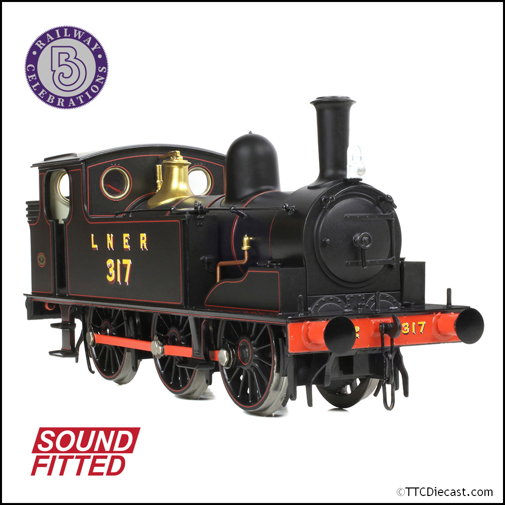 Bachmann 31-066SF NER E (J71) Tank 317 LNER Lined Black (DCC SOUND) OO Gauge *PRE ORDER £229.46*