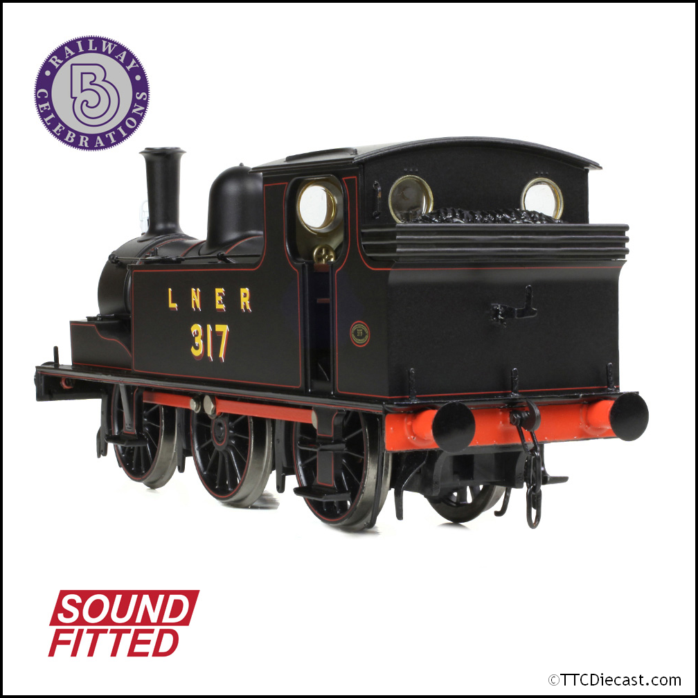 Bachmann 31-066SF NER E (J71) Tank 317 LNER Lined Black (DCC SOUND) OO Gauge *PRE ORDER £229.46*
