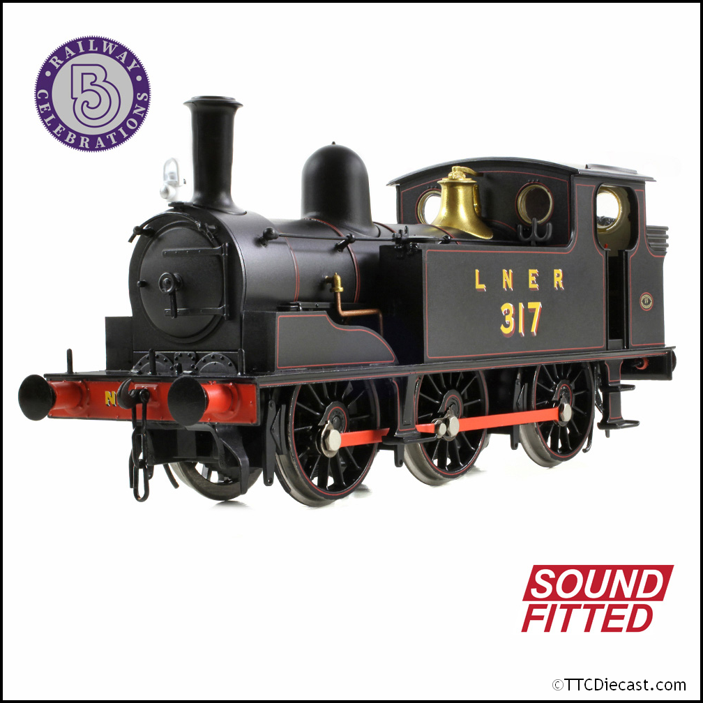 Bachmann 31-066SF NER E (J71) Tank 317 LNER Lined Black (DCC SOUND) OO Gauge *PRE ORDER £229.46*
