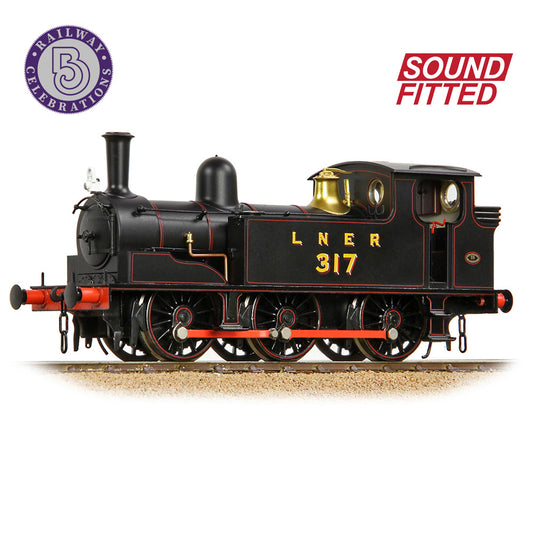 Bachmann 31-066SF NER E (J71) Tank 317 LNER Lined Black (DCC SOUND) OO Gauge *PRE ORDER £229.46*