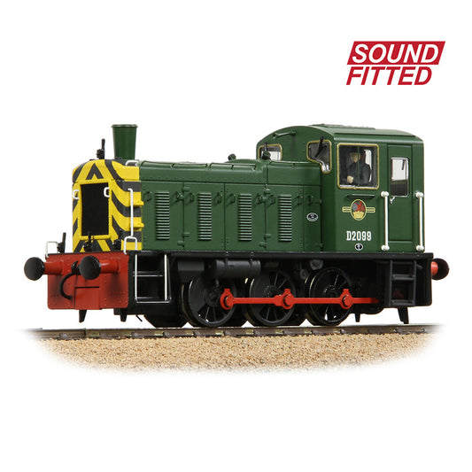 Bachmann 31-364BSF Class 03 D2099 BR Green (Wasp Stripes) [W], OO Gauge