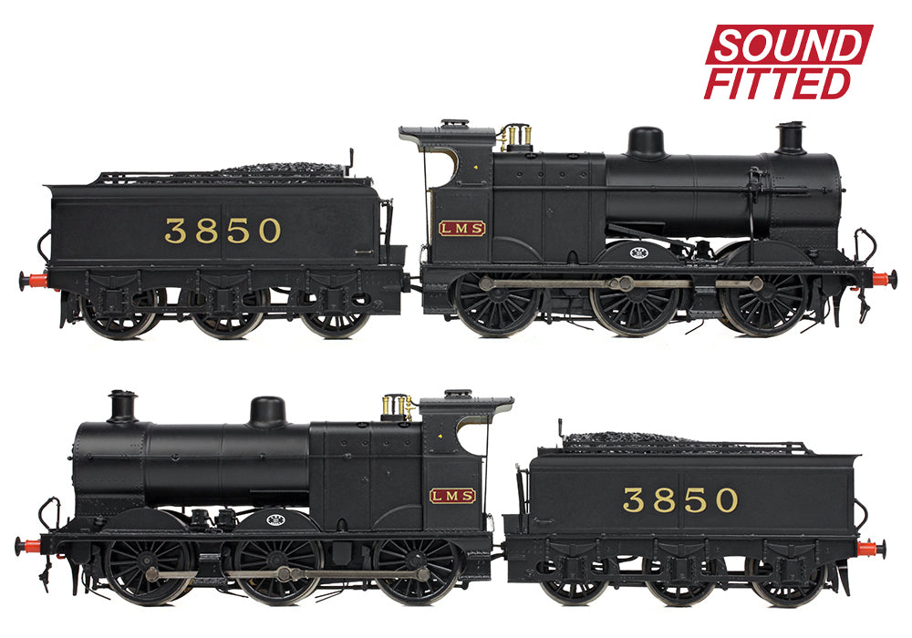Bachmann 31-885SF MR 3835 (4F) with Johnson-Deeley Tender 3850 LMS Black (MR Numerals) SOUND FITTED OO Gauge