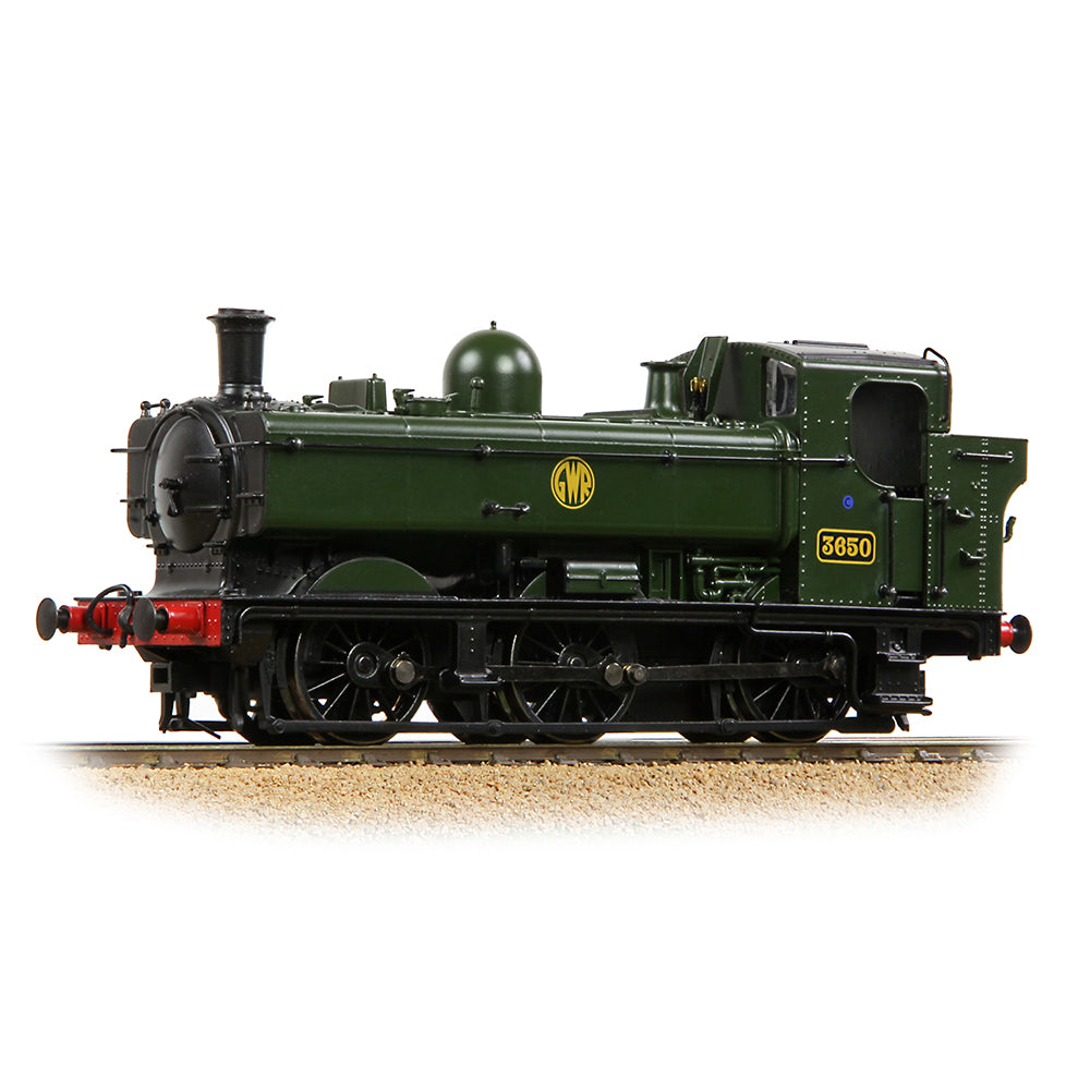 Bachmann 32-198 GWR 8750 Pannier Tank 3650 GWR Green (Shirtbutton), OO Gauge