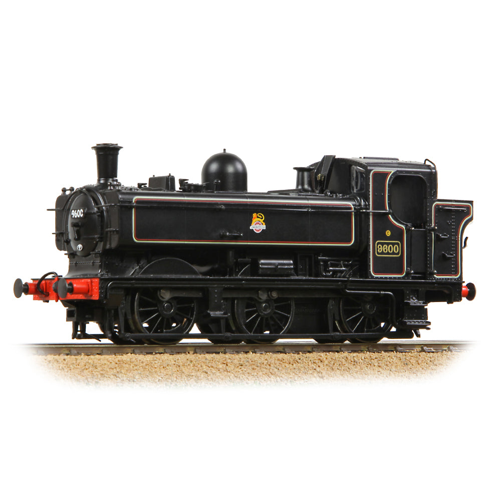 Bachmann 32-205B GWR 8750 Pannier Tank 9600 BR Lined Black (Early Emblem) - OO