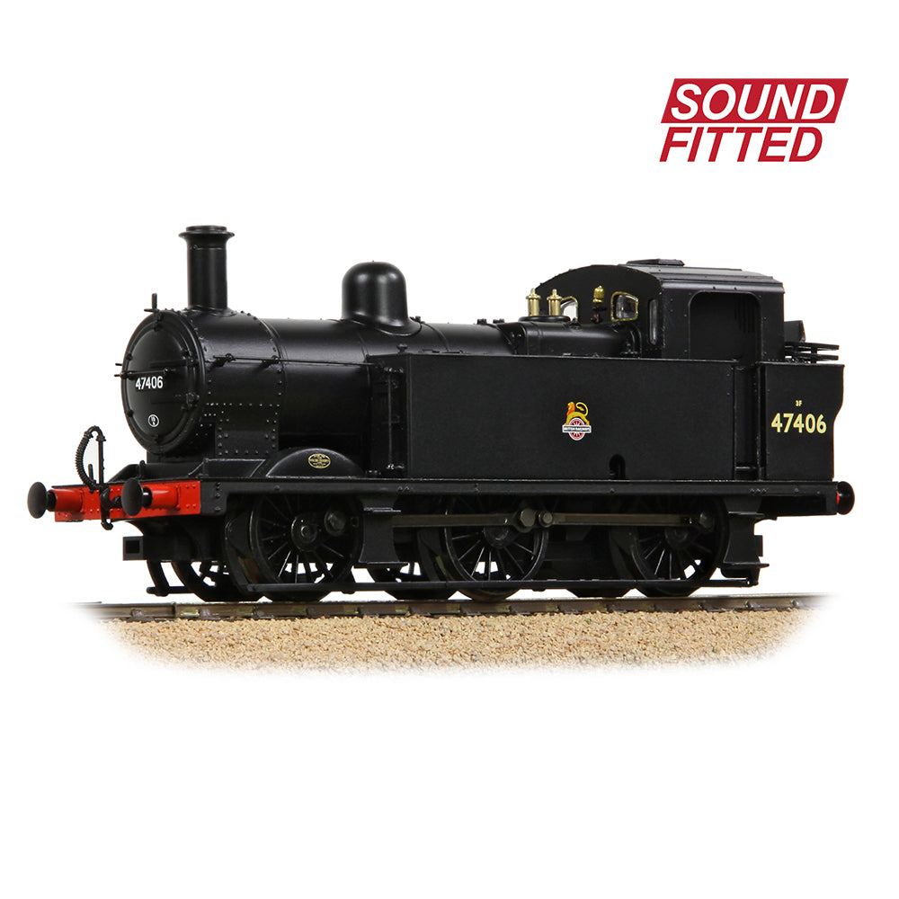 Bachmann 32-231BSF LMS Fowler 3F (Jinty) 47406 BR Black (Early Emblem), OO Gauge