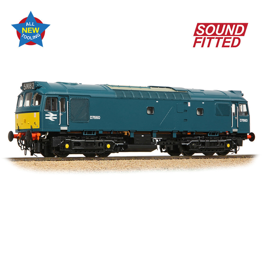 Bachmann 32-333SF Class 25/3 D7660 BR Blue (Small Yellow Panels), OO Gauge