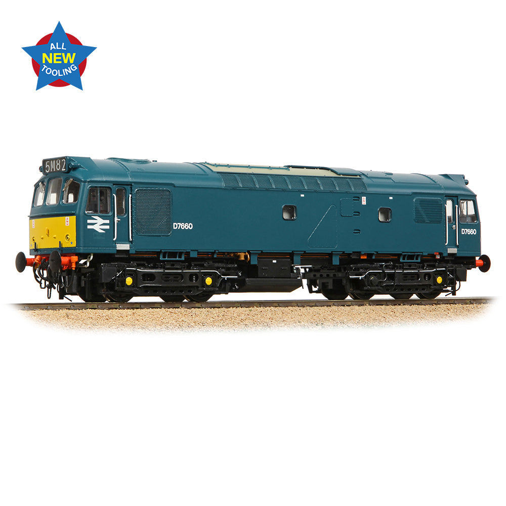Bachmann 32-333 Class 25/3 D7660 BR Blue (Small Yellow Panels), OO Gauge