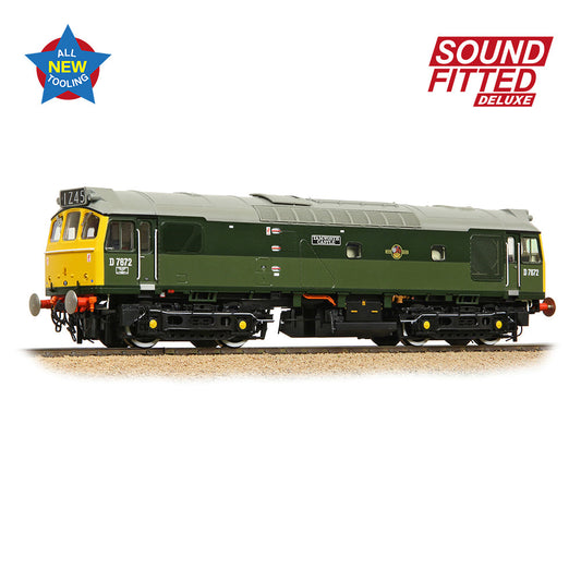 Bachmann 32-334SFX Class 25/3 D7672 'Tamworth Castle' BR Two-Tone Green, OO Gauge