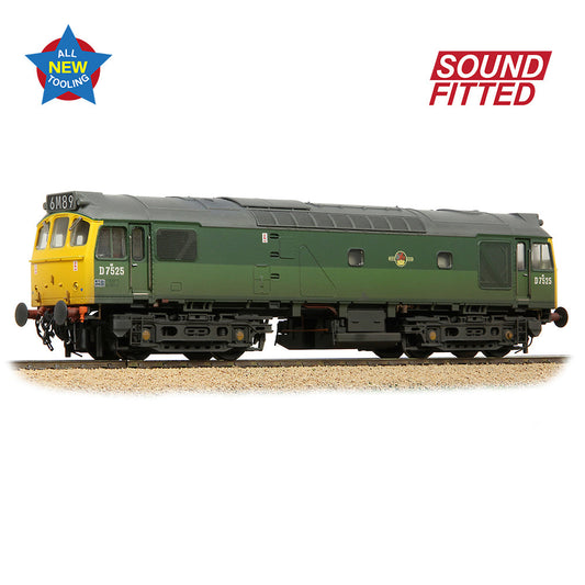Bachmann 32-342SF Class 25/2 D7525 BR Two-Tone Green (FYE) [W], OO Gauge