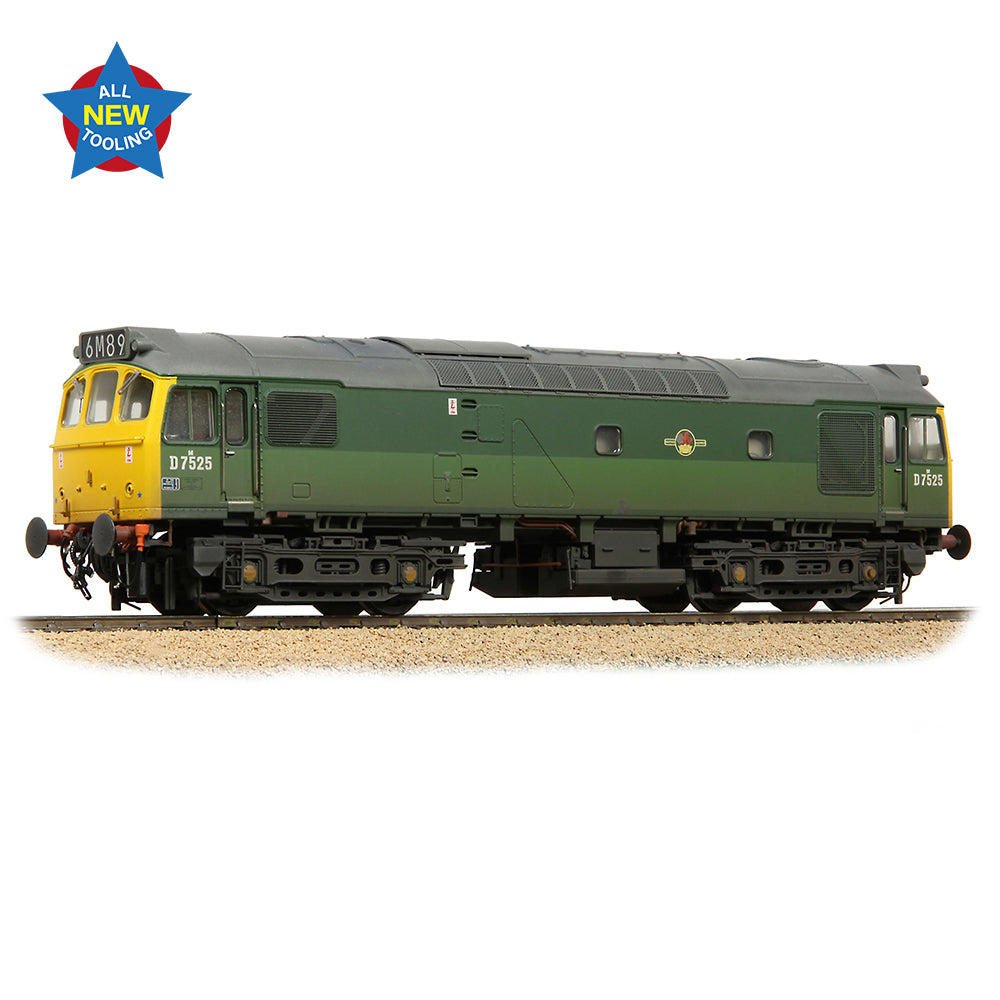 Bachmann 32-342 Class 25/2 D7525 BR Two-Tone Green (FYE) [W], OO Gauge