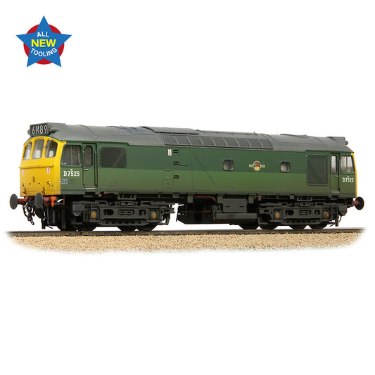 Bachmann 32-342 Class 25/2 D7525 BR Two-Tone Green (FYE) [W], OO Gauge