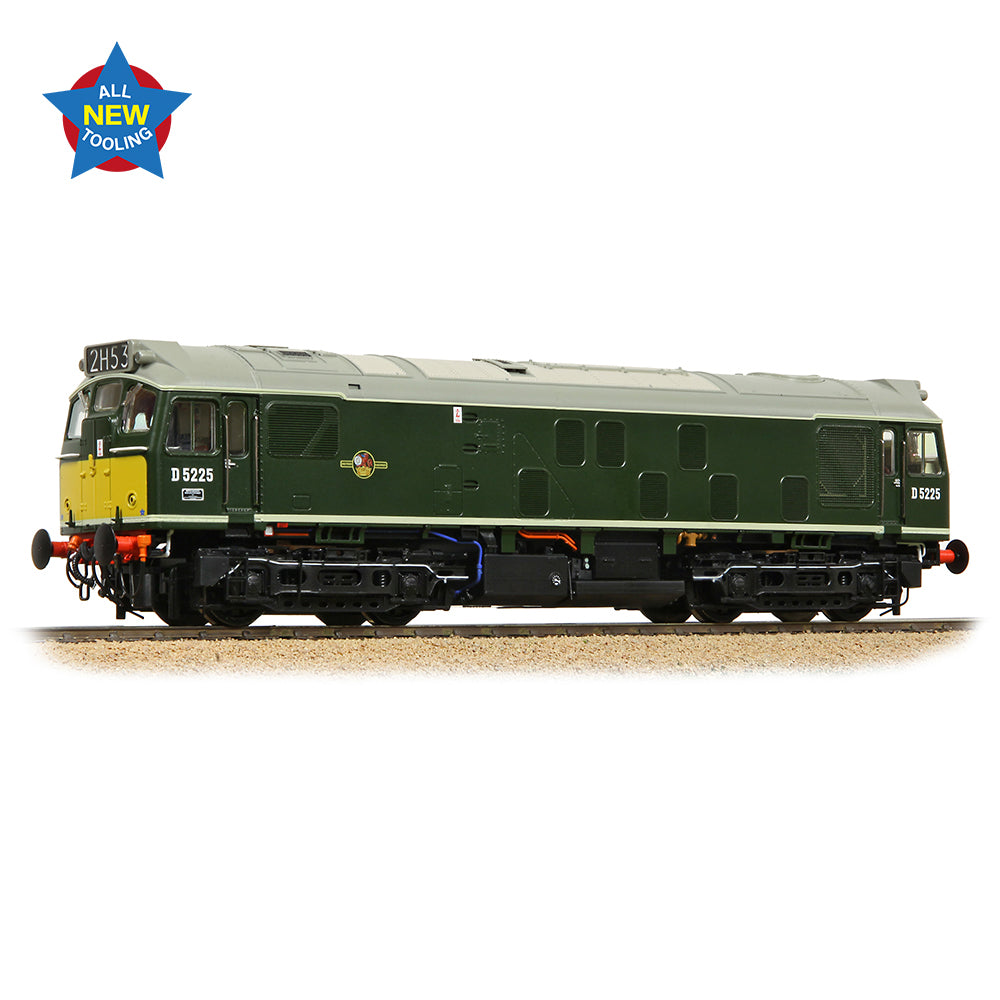 Bachmann 32-343 Class 25/1 D5225 BR Green (Small Yellow Panels), OO Gauge