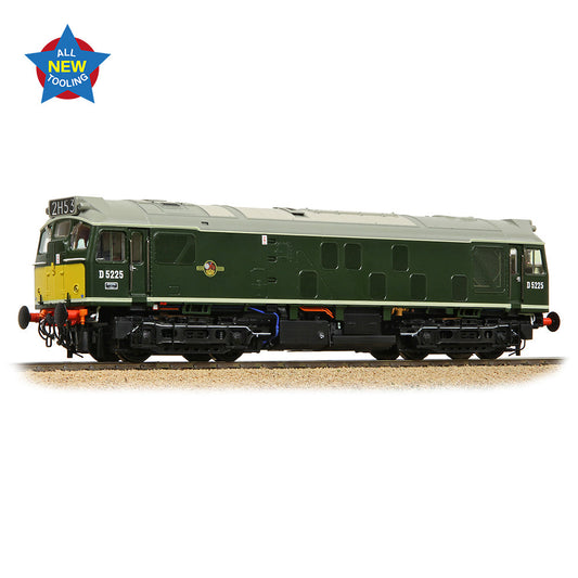 Bachmann 32-343 Class 25/1 D5225 BR Green (Small Yellow Panels), OO Gauge