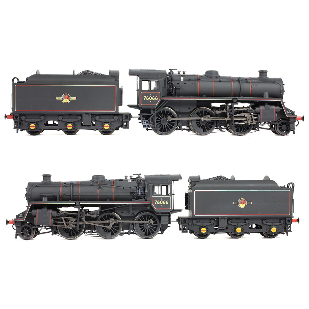 Bachmann 32-956 BR Std 4MT with BR1B Tender 76066 BR Black (L/C) - Weathered, OO Gauge *LAST FEW*