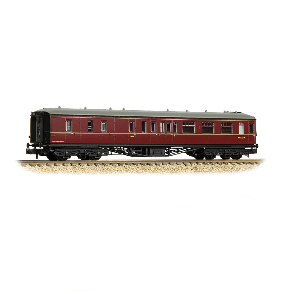 Farish 374-512B GWR Hawksworth Brake Second Corridor BR Maroon - N Gauge