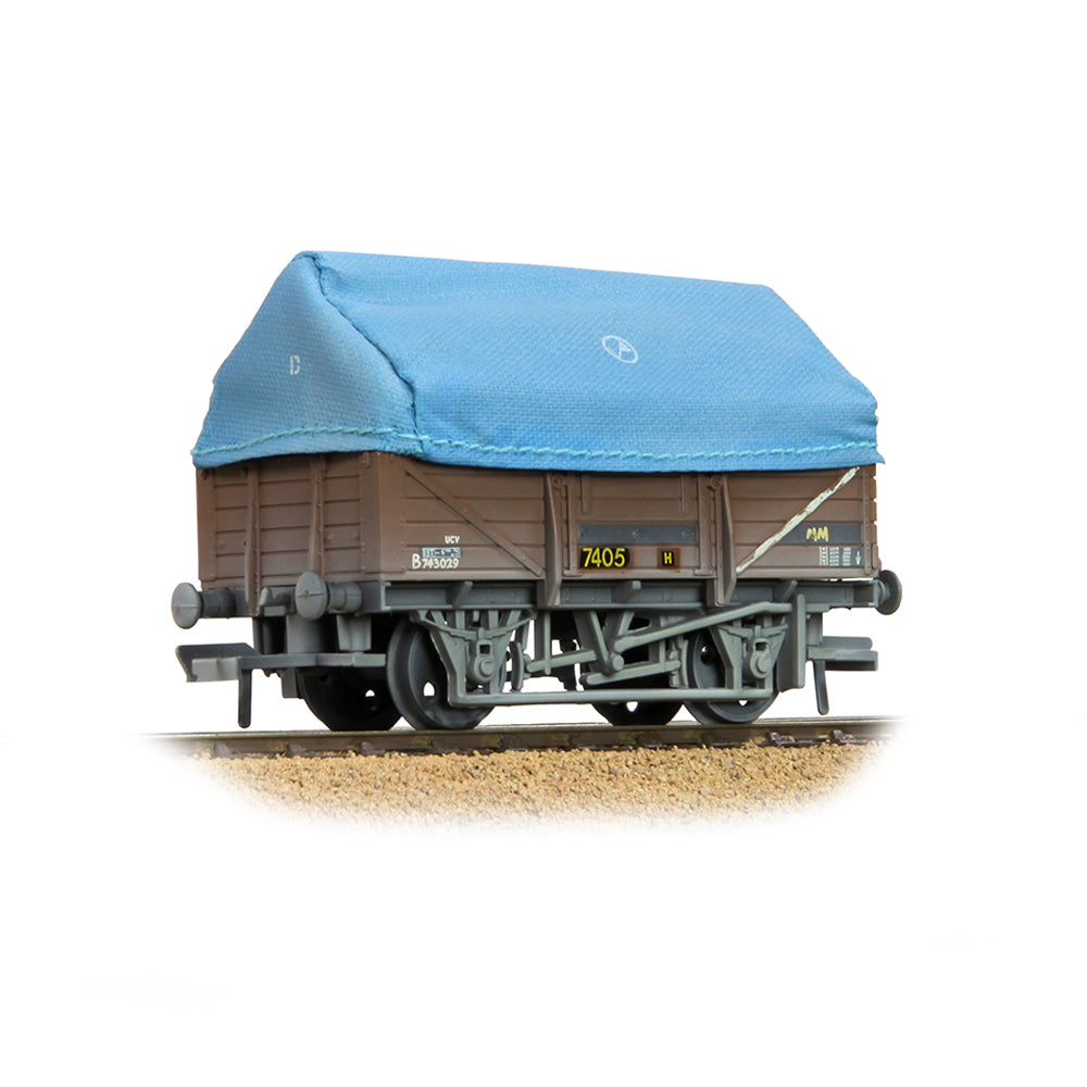 Bachmann 33-085D 5 Plank China Clay Wagon BR Bauxite (TOPS) With Hood [W], OO Gauge