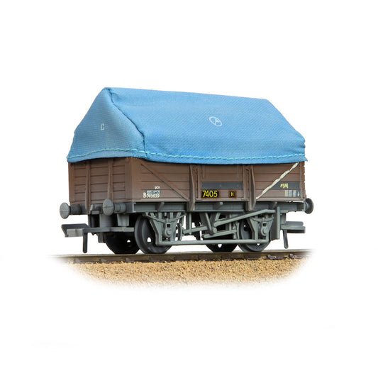 Bachmann 33-085D 5 Plank China Clay Wagon BR Bauxite (TOPS) With Hood [W], OO Gauge
