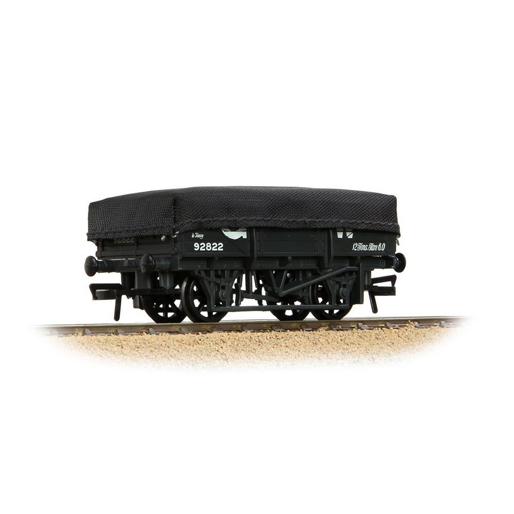 Bachmann 33-088C 5 Plank China Clay Wagon GWR Grey with Tarpaulin Cover, OO Gauge