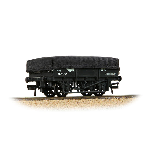 Bachmann 33-088C 5 Plank China Clay Wagon GWR Grey with Tarpaulin Cover, OO Gauge