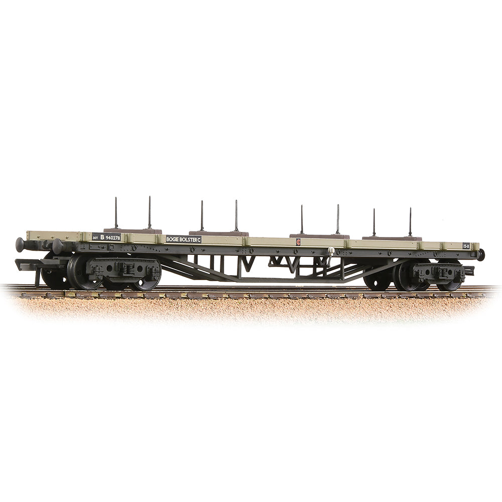 Bachmann 33-856E 30T Bogie Bolster BR Grey (Early) - Weathered, OO Gauge *LAST FEW*