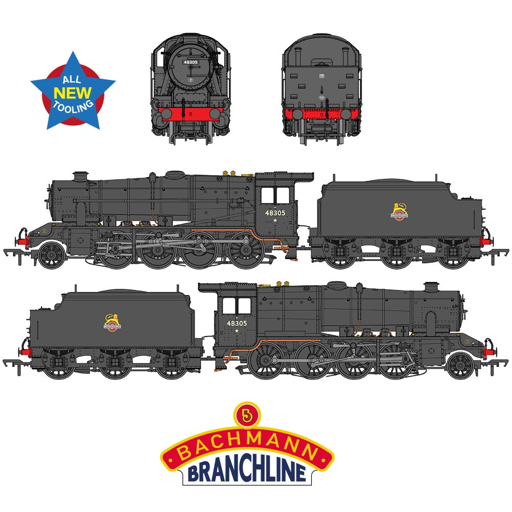 Bachmann 35-230 LMS 8F Welded Tender 48305 BR Black (E/Crest) OO Gauge *PRE ORDER £212.46*