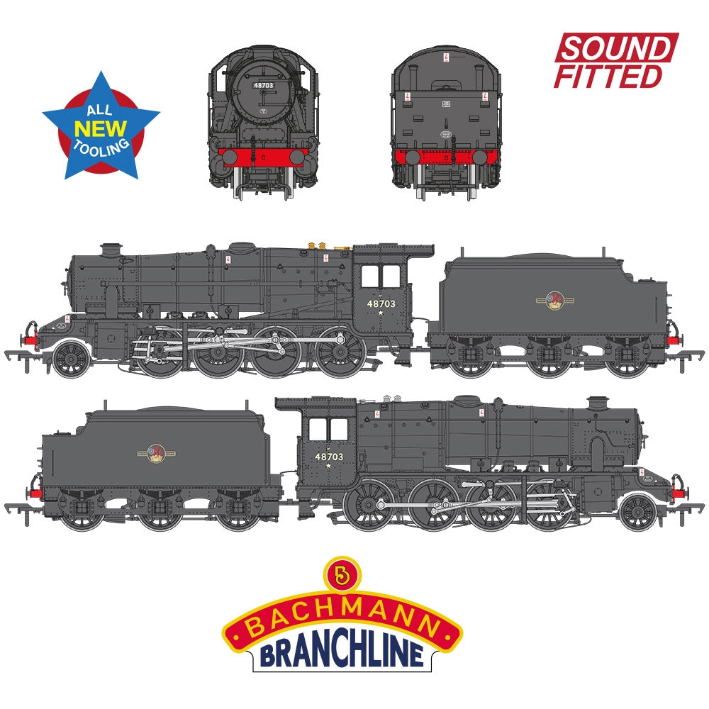 Bachmann 35-231SF LMS 8F Welded Tender 48703 BR Black (L/Crest) (DCC SOUND) OO Gauge *PRE ORDER £305.96*