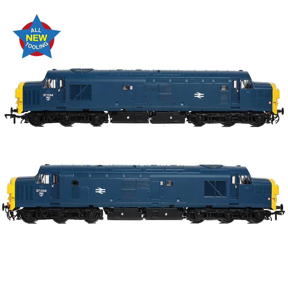 Bachmann 35-301 Class 37/0 Split Headcode 37034 BR Blue OO Gauge