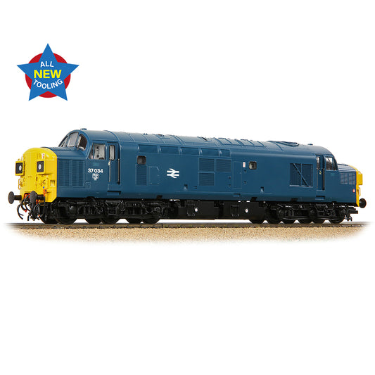 Bachmann 35-301 Class 37/0 Split Headcode 37034 BR Blue OO Gauge