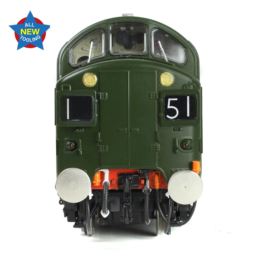 Bachmann 35-302 Class 37/0 Split Headcode D6710 BR Green (Late Crest) OO Gauge