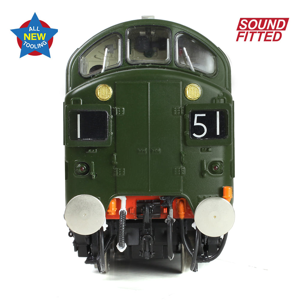 Bachmann 35-302SF Class 37/0 Split Headcode D6710 BR Green (Late Crest) OO Gauge