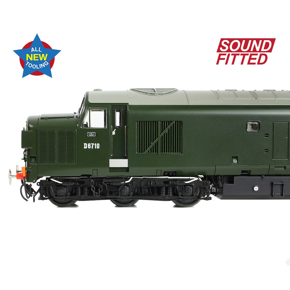 Bachmann 35-302SF Class 37/0 Split Headcode D6710 BR Green (Late Crest) OO Gauge