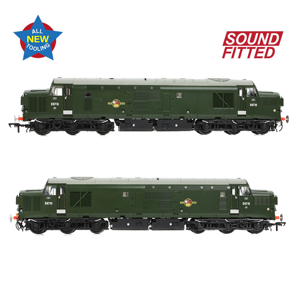 Bachmann 35-302SF Class 37/0 Split Headcode D6710 BR Green (Late Crest) OO Gauge