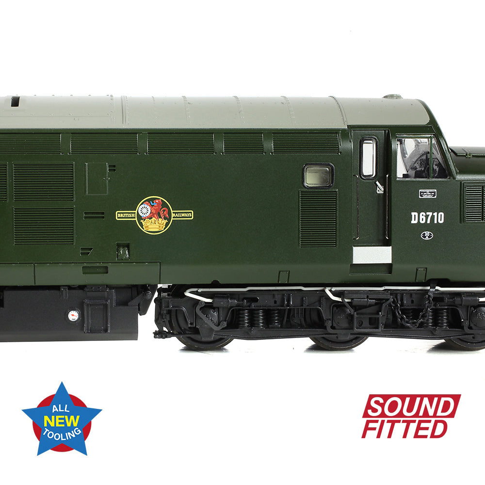 Bachmann 35-302SF Class 37/0 Split Headcode D6710 BR Green (Late Crest) OO Gauge