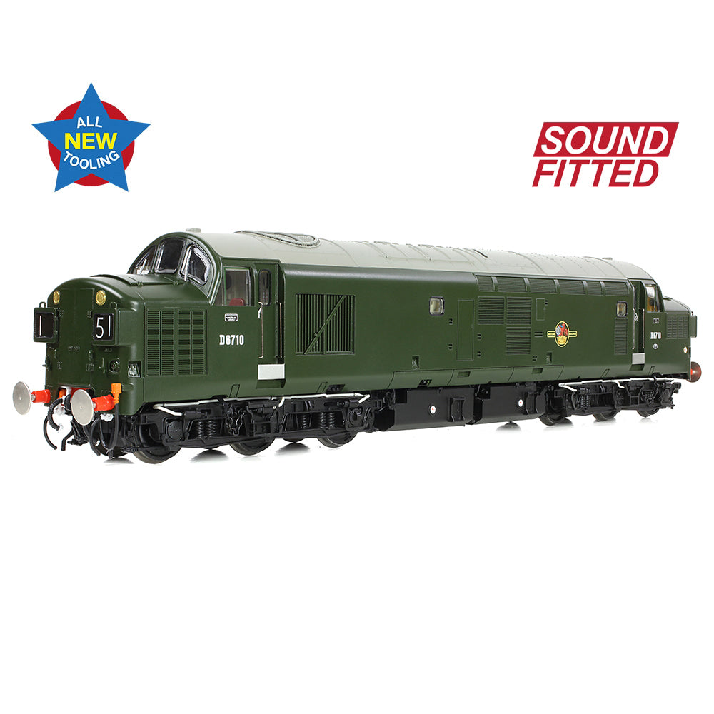 Bachmann 35-302SF Class 37/0 Split Headcode D6710 BR Green (Late Crest) OO Gauge