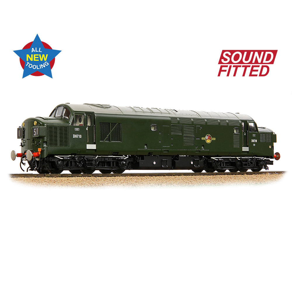 Bachmann 35-302SF Class 37/0 Split Headcode D6710 BR Green (Late Crest) OO Gauge