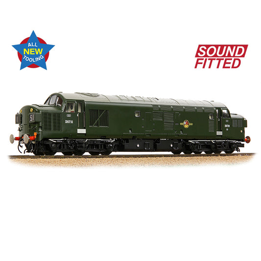 Bachmann 35-302SF Class 37/0 Split Headcode D6710 BR Green (Late Crest) OO Gauge