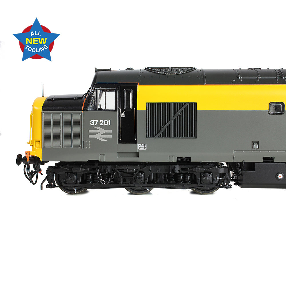 Bachmann 35-308 Class 37/0 37201 'St. Margaret' BR Eng. Grey & Yellow, OO Gauge