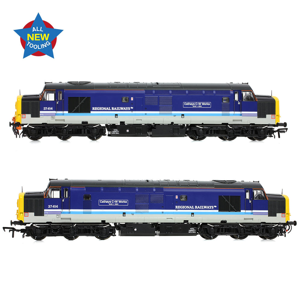 Bachmann 35-338 Cl 37/4 37414 'Cathays C&W Works 1846-1993' BR Regional Railways, OO Gauge