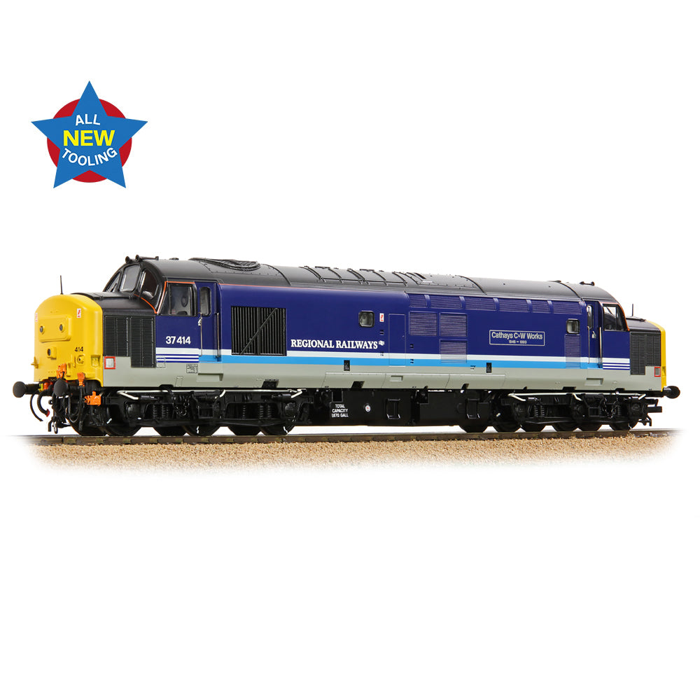 Bachmann 35-338 Cl 37/4 37414 'Cathays C&W Works 1846-1993' BR Regional Railways, OO Gauge