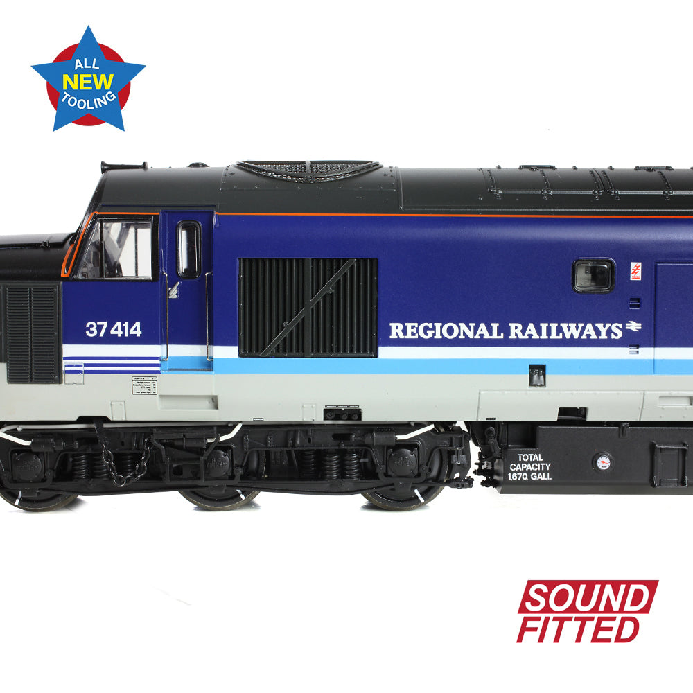 Bachmann 35-338SF Cl 37/4 37414 'Cathays C&W Works 1846-1993' Regional Railways, OO Gauge