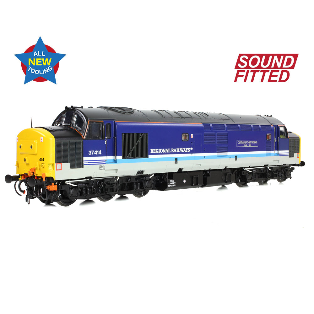 Bachmann 35-338SF Cl 37/4 37414 'Cathays C&W Works 1846-1993' Regional Railways, OO Gauge