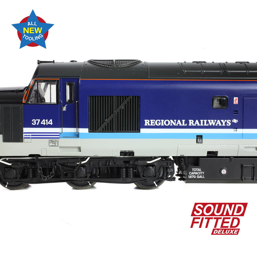 Bachmann 35-338SFX Cl 37/4 37414 'Cathays C&W Works 1846-1993' Regional Railways, OO Gauge *LAST FEW*