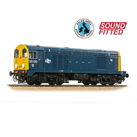 Bachmann 35-356RJSF Class 20/0 Disc Headcode 20100 BR Blue (ED) SOUND FITTED, OO Gauge *LAST FEW*