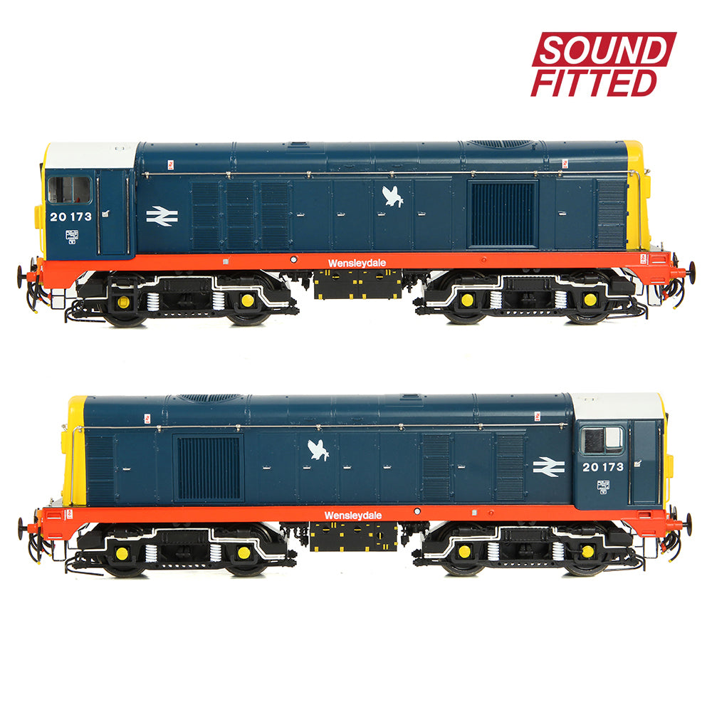 Bachmann 35-358SF Class 20 Headcode Box 20173 'Wensleydale' BR Blue (Red Solebar), OO Gauge