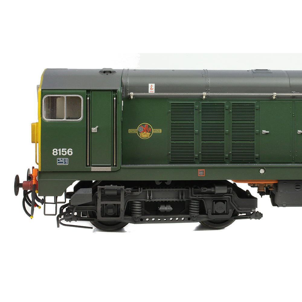 Bachmann 35-360 Class 20/0 Headcode Box 8156 BR Green (Full Yellow Ends) Weathered, OO Gauge