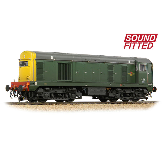 Bachmann 35-360SF Class 20/0 Headcode Box 8156 BR Green (Full Yellow Ends) Weathered, OO Gauge