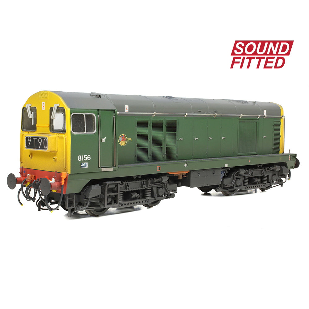 Bachmann 35-360SF Class 20/0 Headcode Box 8156 BR Green (Full Yellow Ends) Weathered, OO Gauge